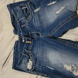 Womans jeans holey